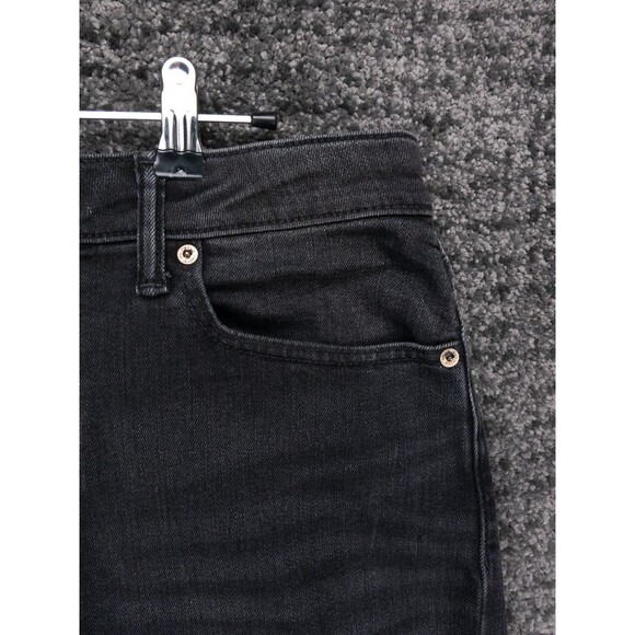 American Eagle Jeans Mens 33x34 Black  Slim Fit Distressed Stretch Denim Preppy - Picture 7 of 15